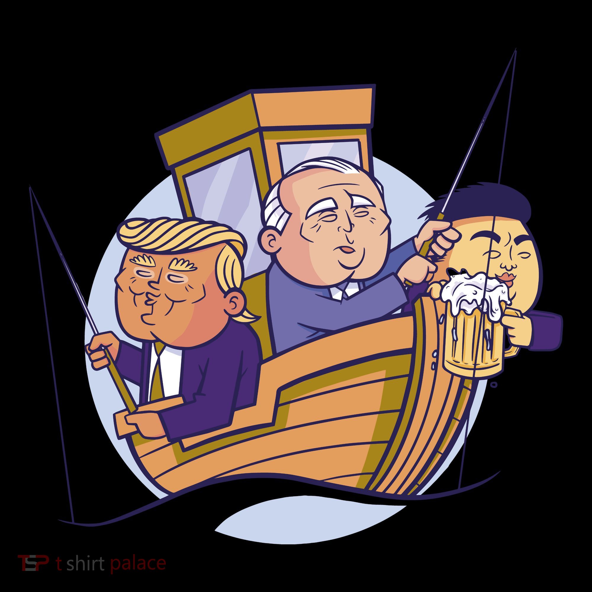 Fishing Presidents Funny Ornament