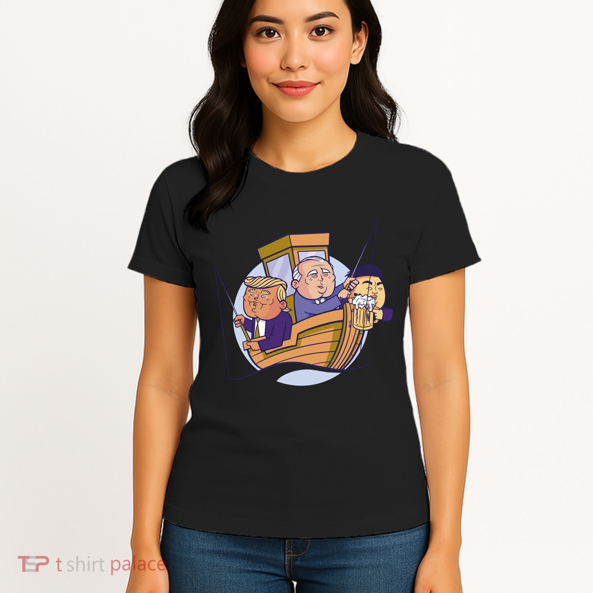 Fishing Presidents Funny Women's T-Shirt