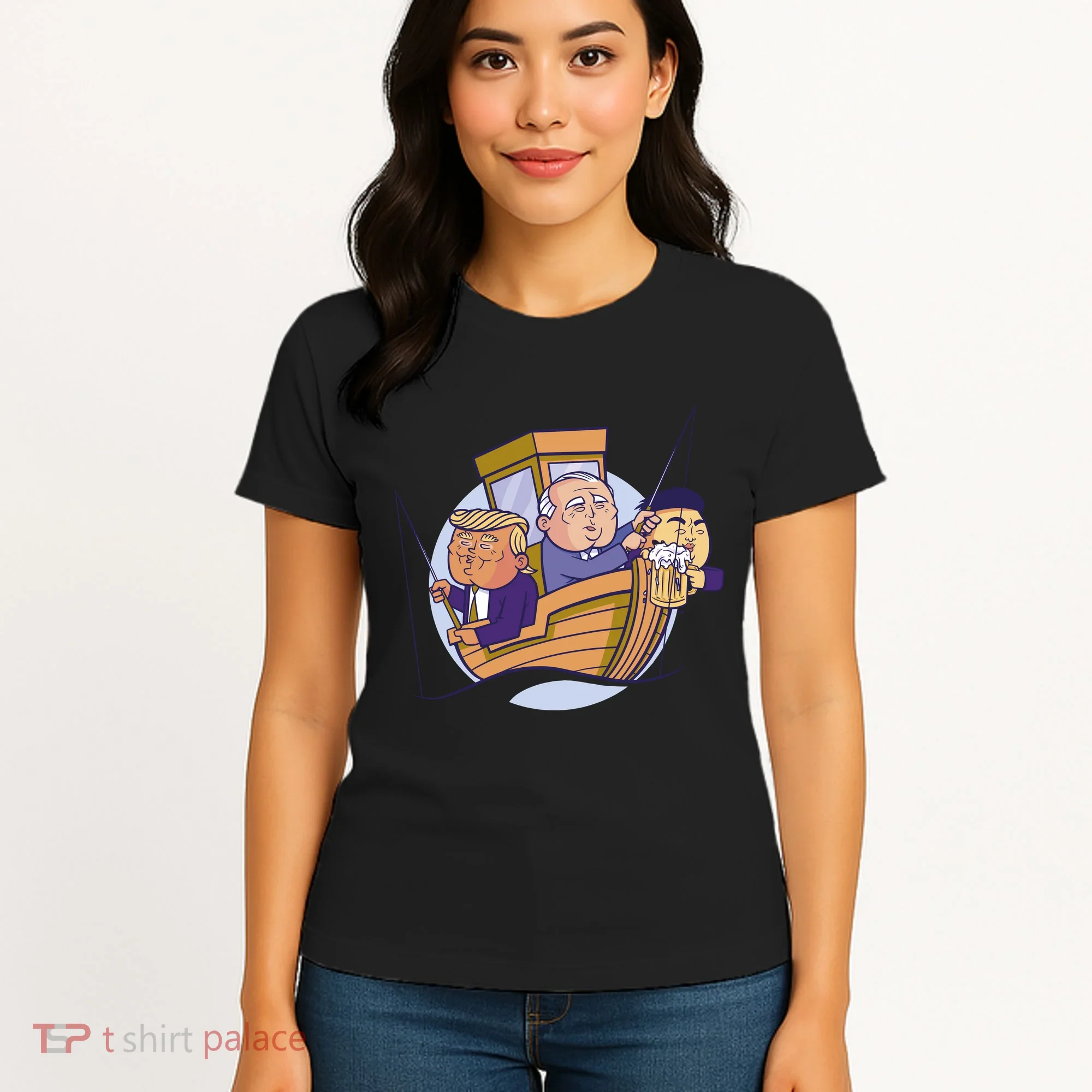 Fishing Presidents Funny Women's T-Shirt