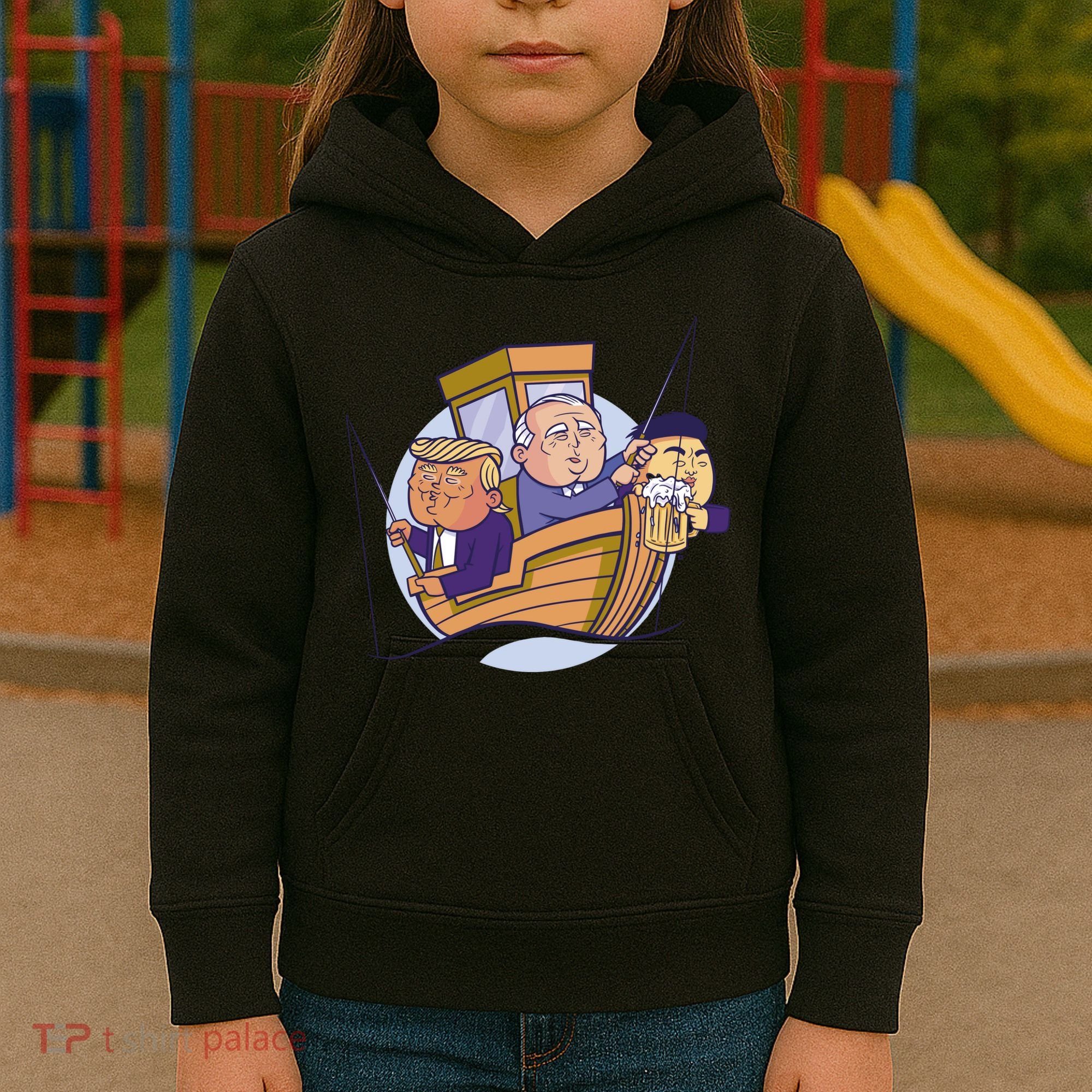 Fishing Presidents Funny Kids Hoodie