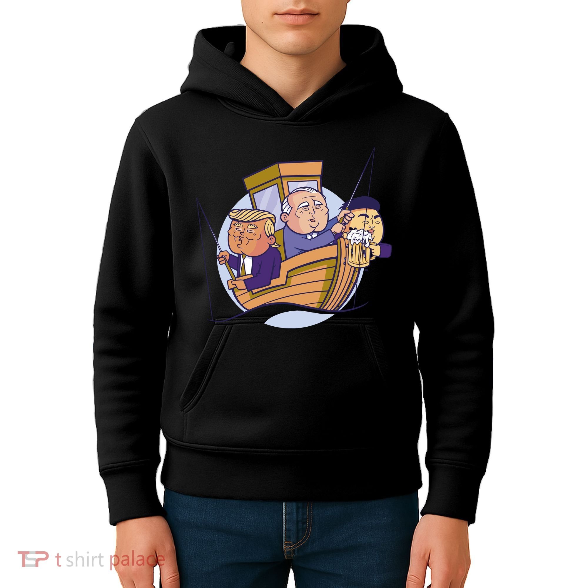 Fishing Presidents Funny Kids Hoodie