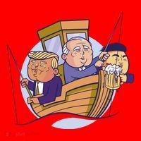 Fishing Presidents Funny Santa Hat thumb 1