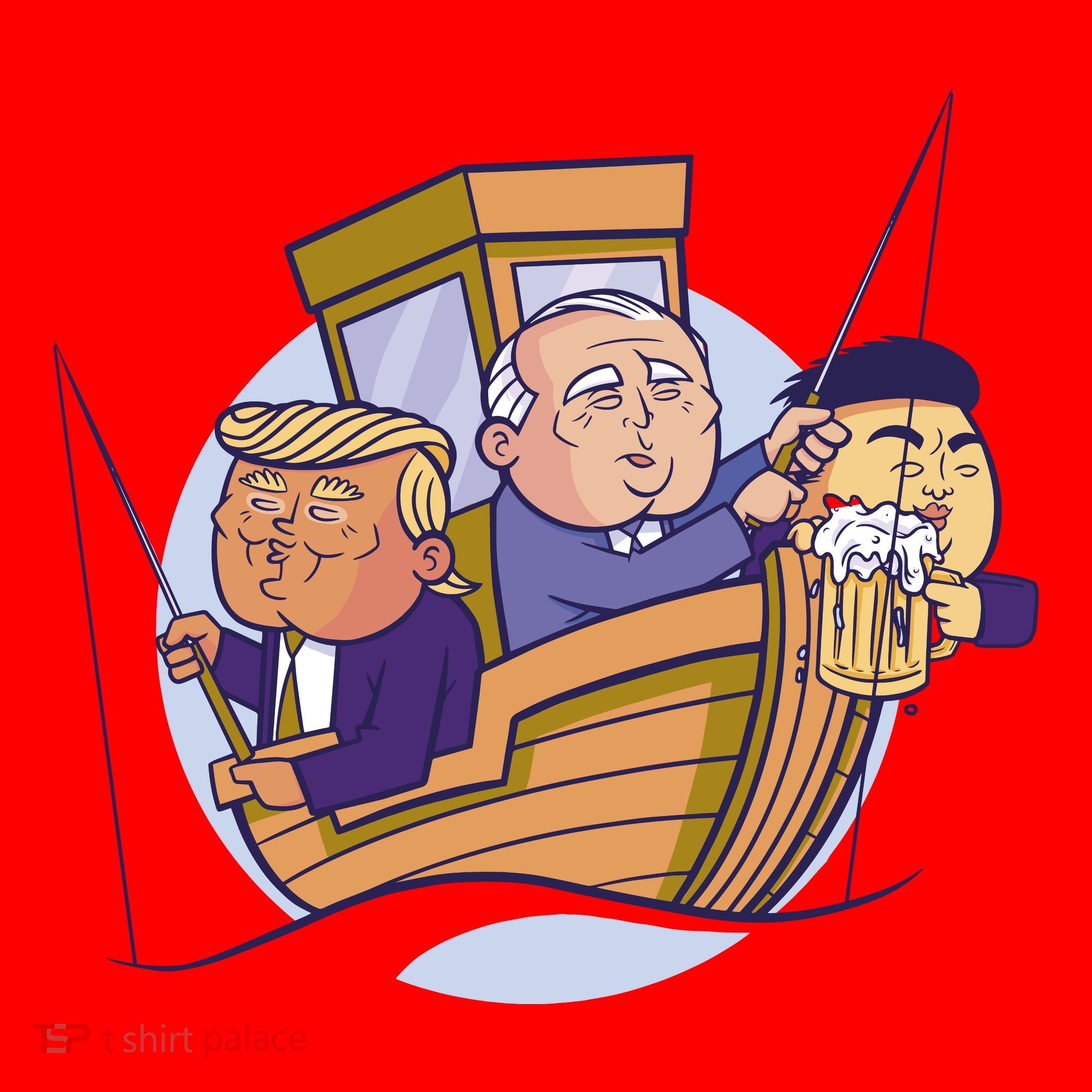 Fishing Presidents Funny Santa Hat