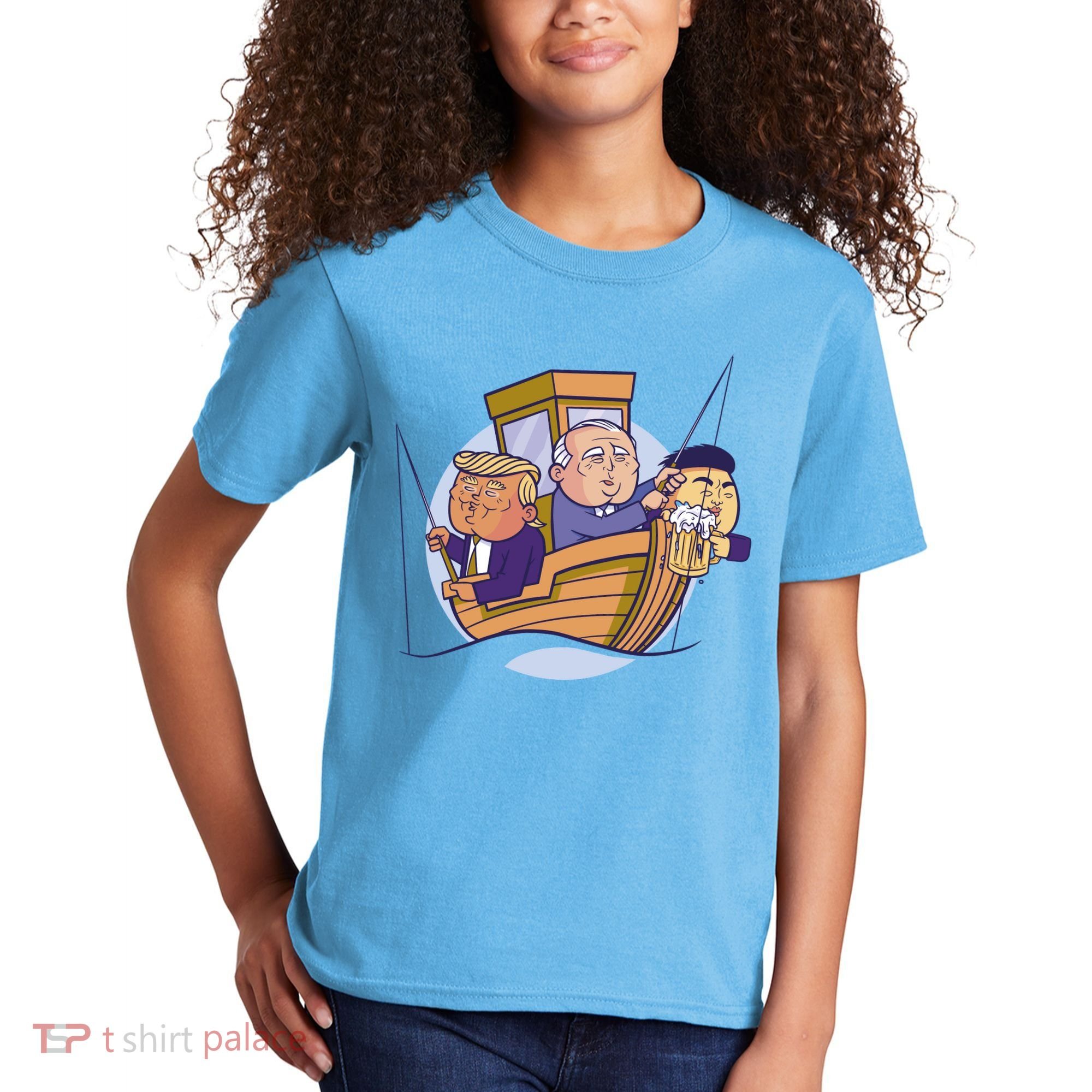 Fishing Presidents Funny Kids T-Shirt