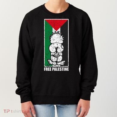Free Palestine Flag Hanthala Gaza Save Sheikh Jarrah Women's Sweatshirt