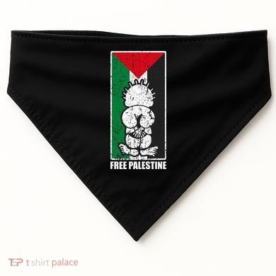 Free Palestine Flag Hanthala Gaza Save Sheikh Jarrah USA-Made Doggie Bandana