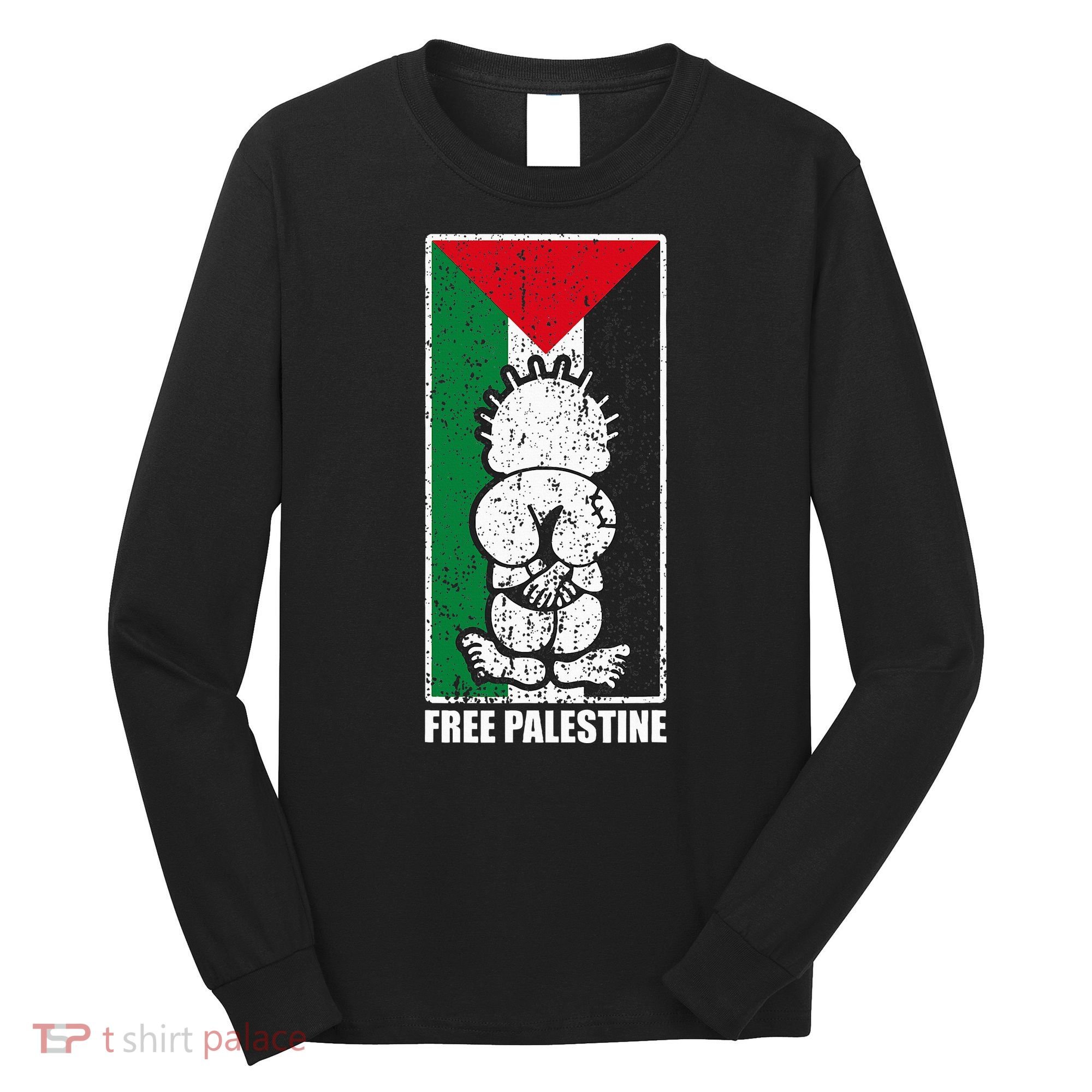 Free Palestine Flag Hanthala Gaza Save Sheikh Jarrah Long Sleeve Shirt
