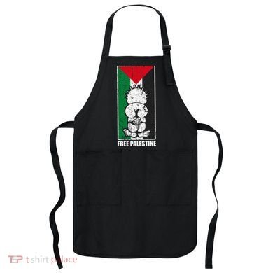 Free Palestine Flag Hanthala Gaza Save Sheikh Jarrah Apron