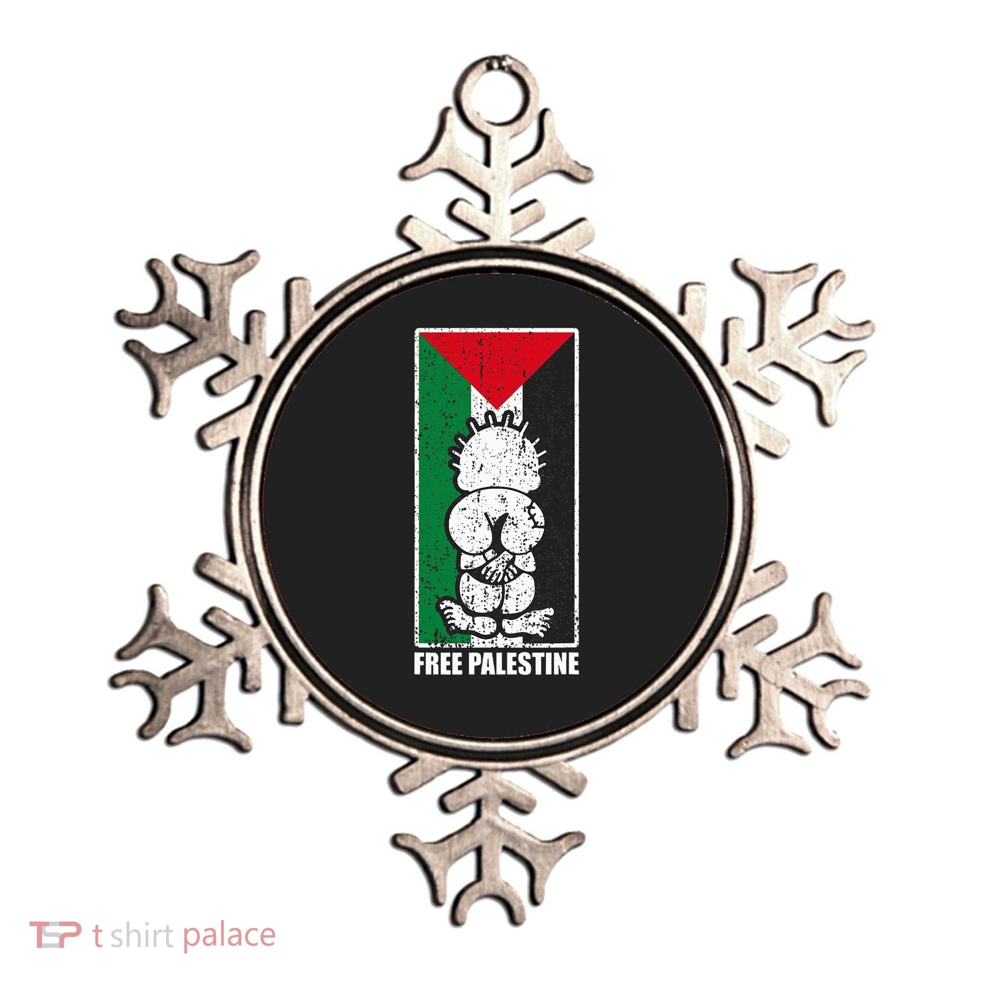 Free Palestine Flag Hanthala Gaza Save Sheikh Jarrah Ornament