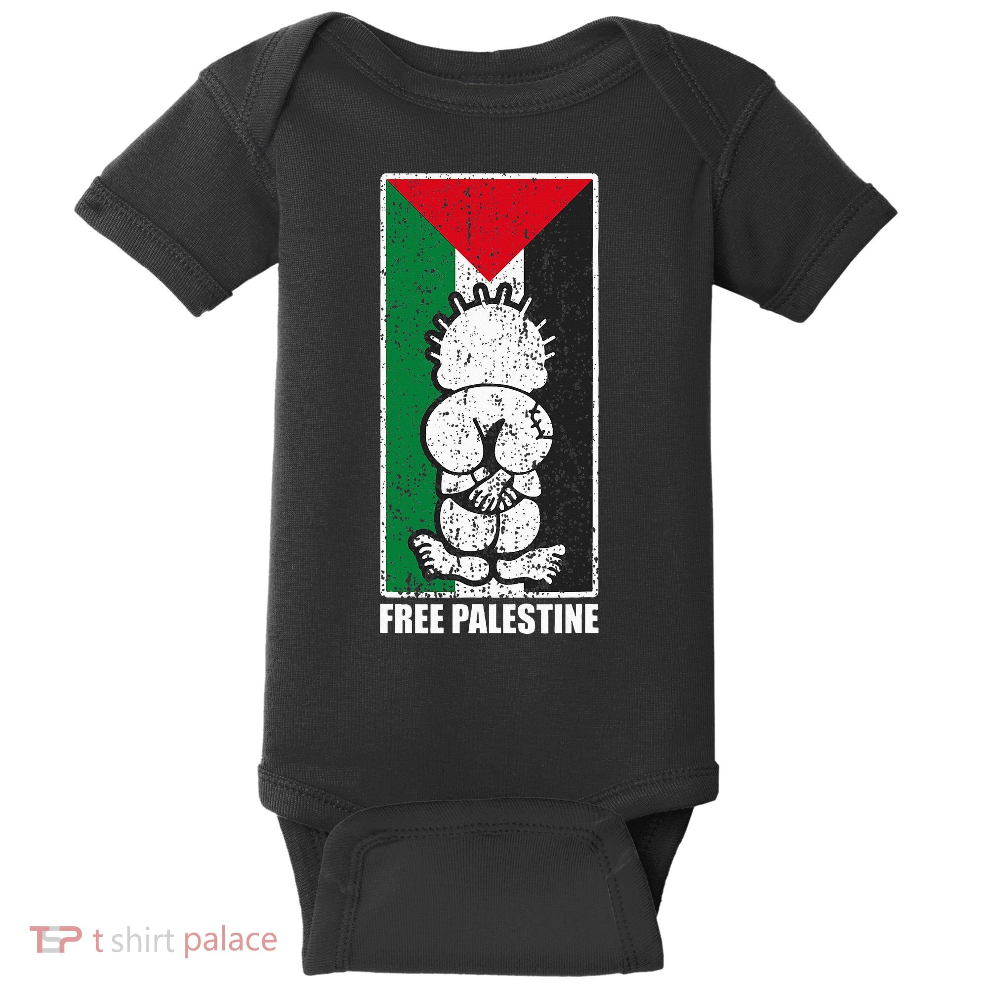 Free Palestine Flag Hanthala Gaza Save Sheikh Jarrah Baby Bodysuit