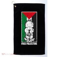 Free Palestine Flag Hanthala Gaza Save Sheikh Jarrah Golf Towel thumb 0