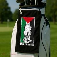 Free Palestine Flag Hanthala Gaza Save Sheikh Jarrah Golf Towel thumb 2
