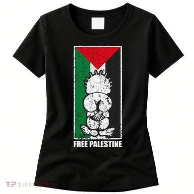 Free Palestine Flag Hanthala Gaza Save Sheikh Jarrah Women's T-Shirt