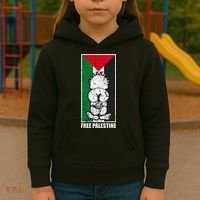 Free Palestine Flag Hanthala Gaza Save Sheikh Jarrah Kids Hoodie thumb 3
