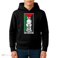 Free Palestine Flag Hanthala Gaza Save Sheikh Jarrah Kids Hoodie thumb 4