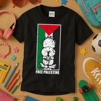 Free Palestine Flag Hanthala Gaza Save Sheikh Jarrah Kids T-Shirt thumb 3