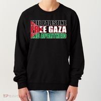 Free Palestine Free Gaza End Apartheid Palestinian Flag Women's Sweatshirt thumb 0