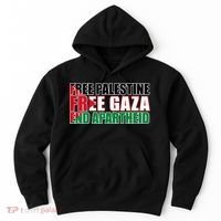 Free Palestine Free Gaza End Apartheid Palestinian Flag Hoodie thumb 0