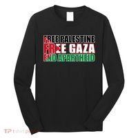 Free Palestine Free Gaza End Apartheid Palestinian Flag Long Sleeve Shirt thumb 0