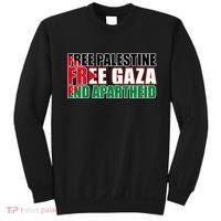 Free Palestine Free Gaza End Apartheid Palestinian Flag Sweatshirt thumb 0