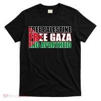 Free Palestine Free Gaza End Apartheid Palestinian Flag T-Shirt thumb 0