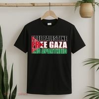 Free Palestine Free Gaza End Apartheid Palestinian Flag T-Shirt thumb 2