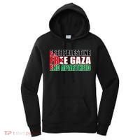 Free Palestine Free Gaza End Apartheid Palestinian Flag Women's Hoodie thumb 0
