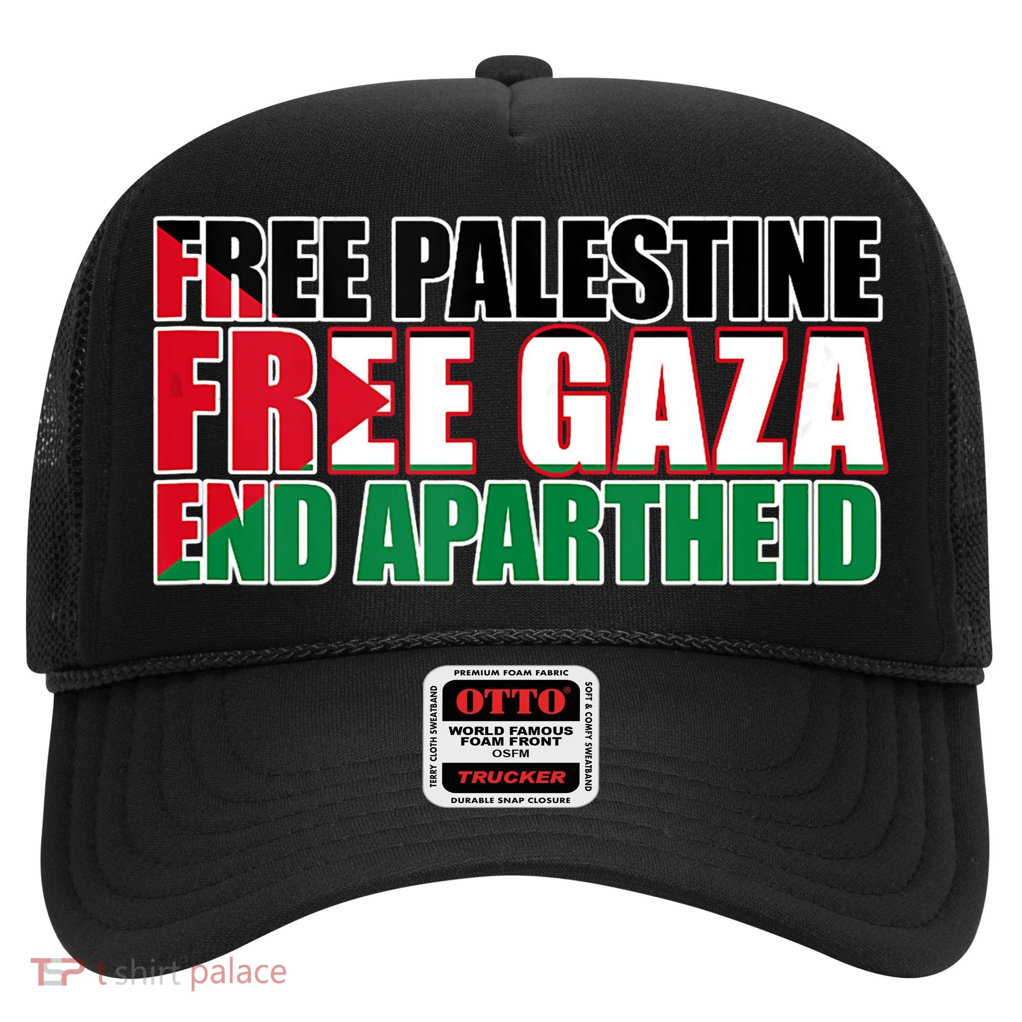 Free Palestine Free Gaza End Apartheid Palestinian Flag Hat