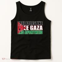 Free Palestine Free Gaza End Apartheid Palestinian Flag Tank Top thumb 2
