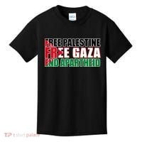 Free Palestine Free Gaza End Apartheid Palestinian Flag Kids T-Shirt thumb 0