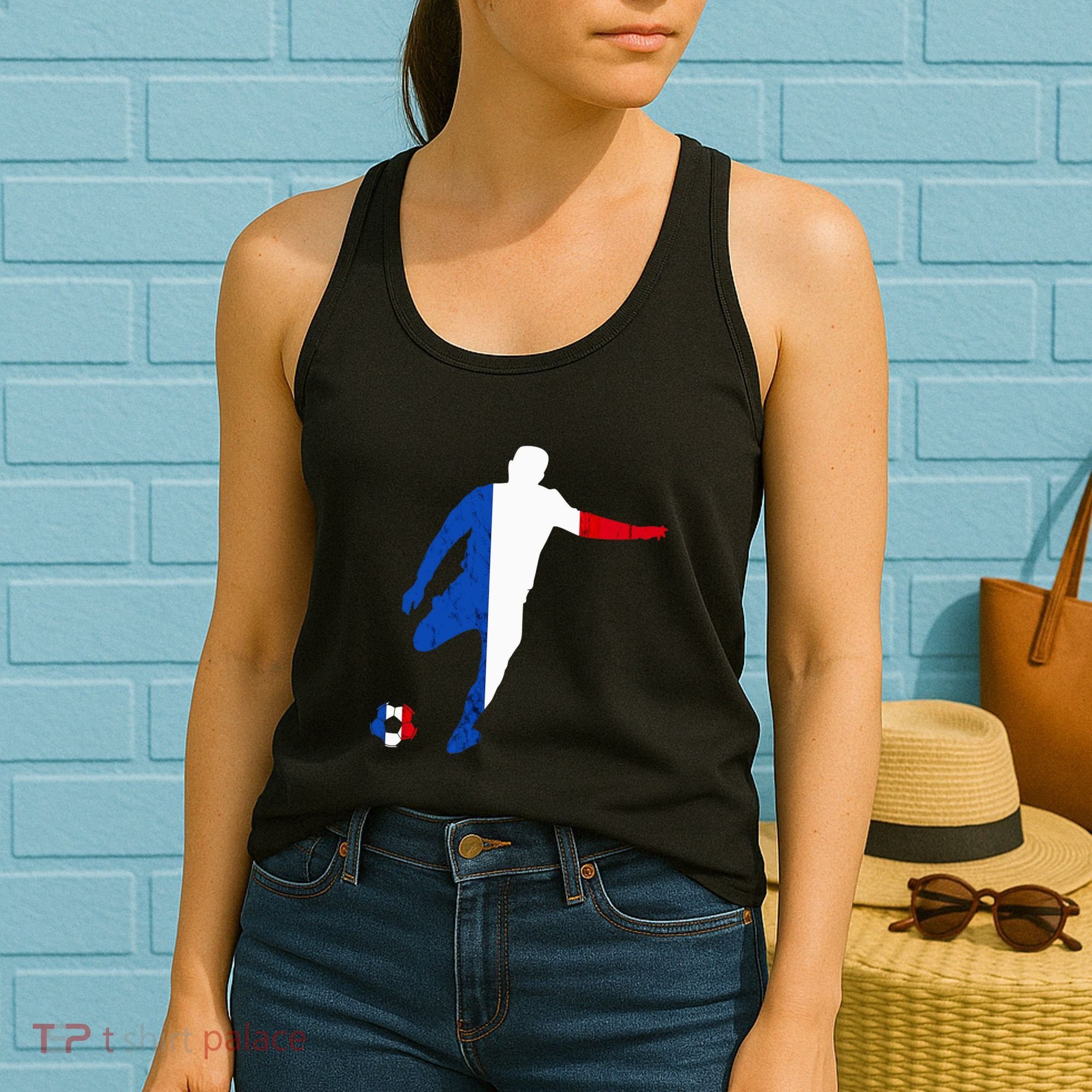 French Pride France Soccer Team France Flag French Roots Women's Tank Top