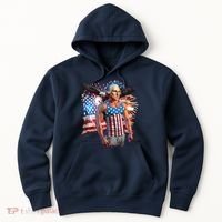 Funny Patriotic Fourth Of July Buff George Washington Hoodie thumb 0