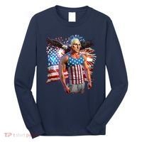 Funny Patriotic Fourth Of July Buff George Washington Long Sleeve Shirt thumb 0