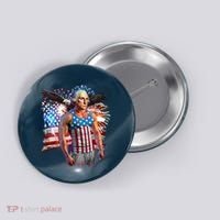 Funny Patriotic Fourth Of July Buff George Washington Button thumb 0
