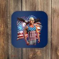 Funny Patriotic Fourth Of July Buff George Washington Coaster thumb 0