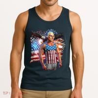 Funny Patriotic Fourth Of July Buff George Washington Tank Top thumb 3