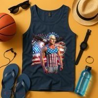 Funny Patriotic Fourth Of July Buff George Washington Tank Top thumb 4