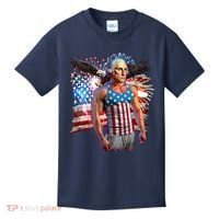Funny Patriotic Fourth Of July Buff George Washington Kids T-Shirt thumb 0