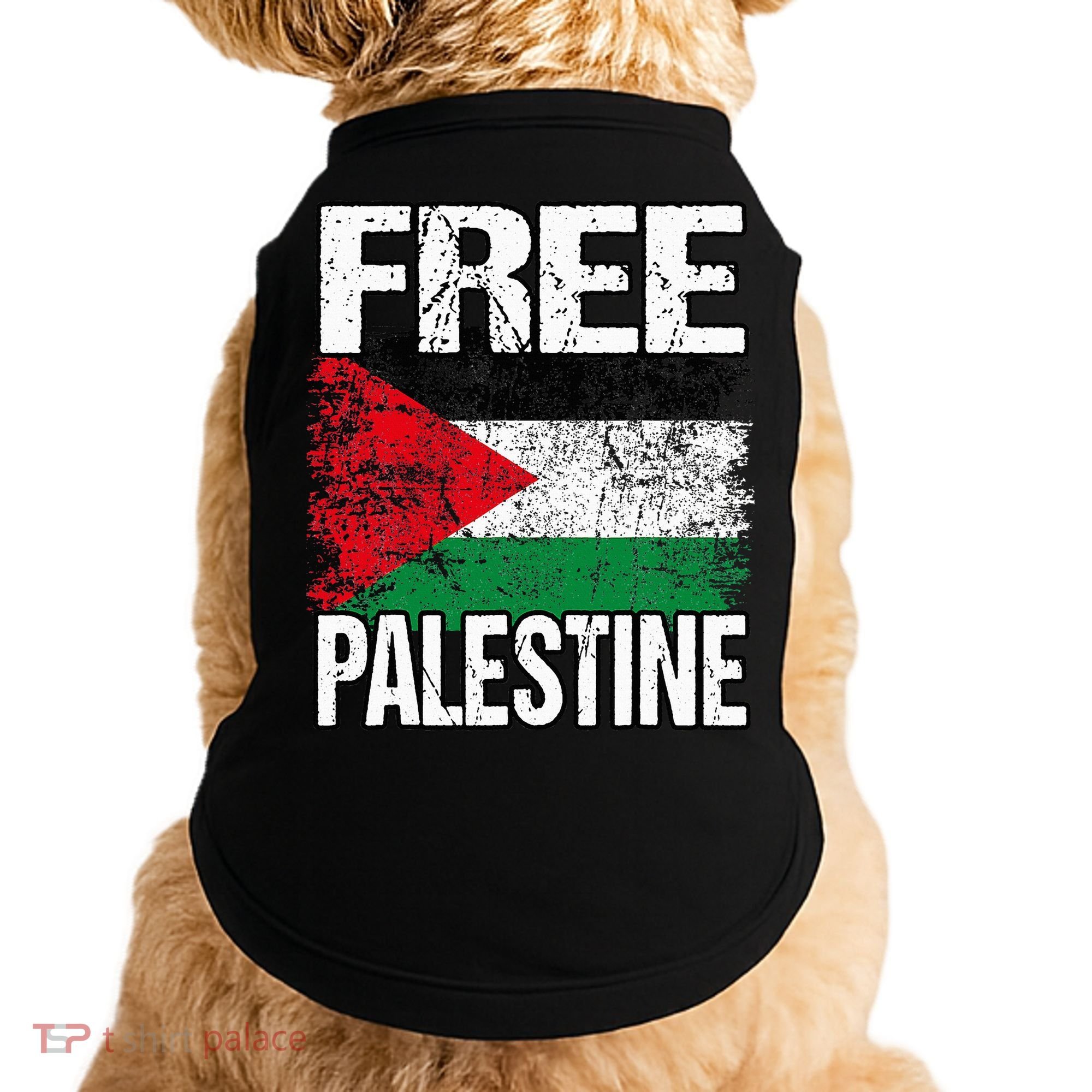 Free Palestine Flag Save Gaza Strip Palestinian Doggie Tank