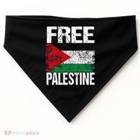 Free Palestine Flag Save Gaza Strip Palestinian USA-Made Doggie Bandana thumb 0