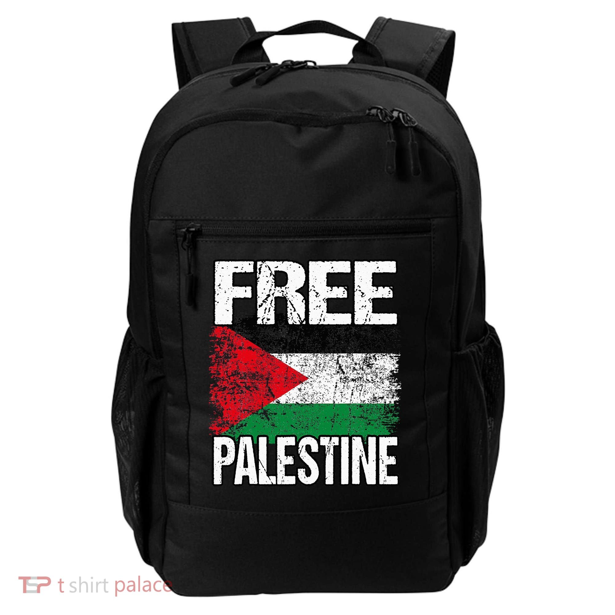 Free Palestine Flag Save Gaza Strip Palestinian Backpack