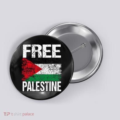 Free Palestine Flag Save Gaza Strip Palestinian Button