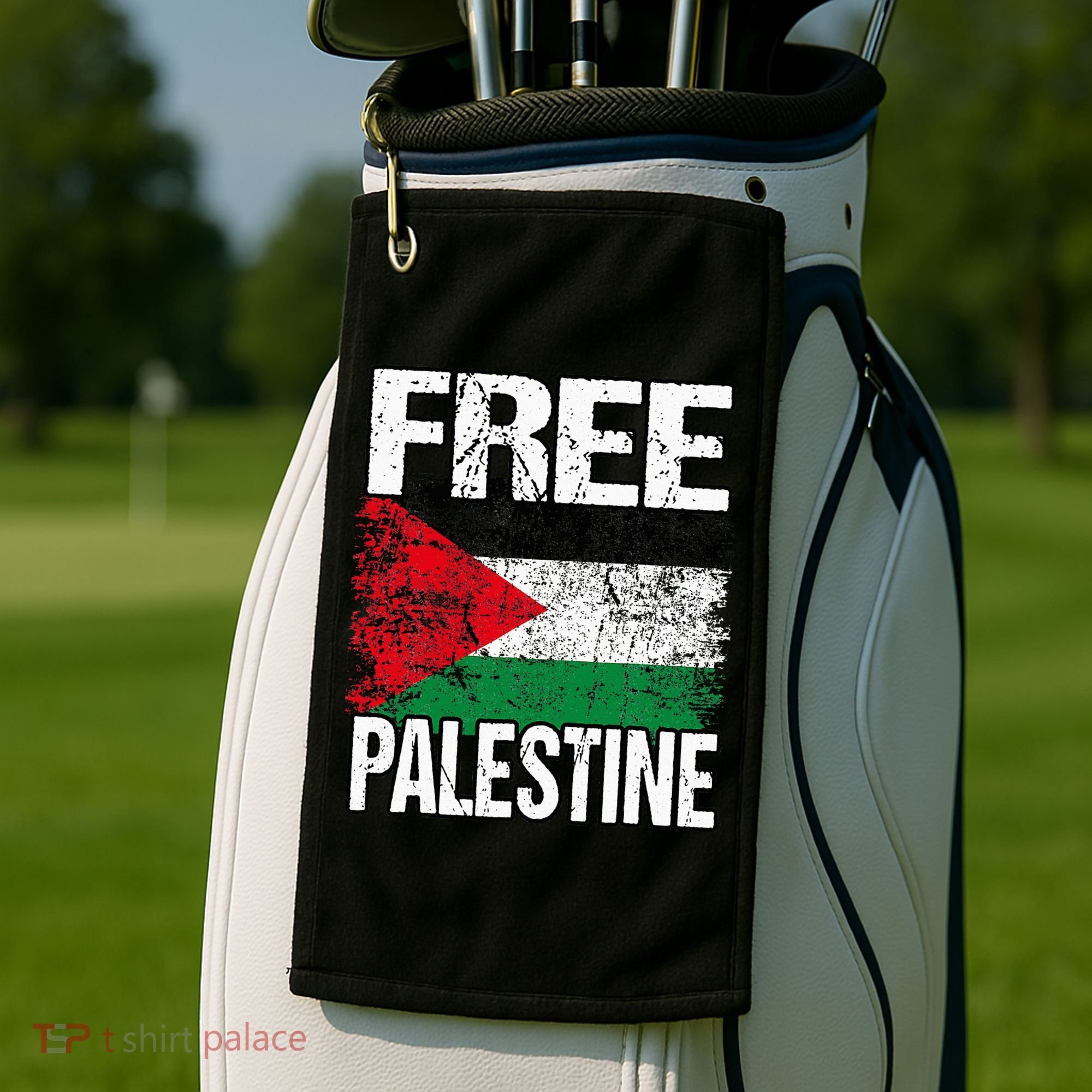Free Palestine Flag Save Gaza Strip Palestinian Golf Towel
