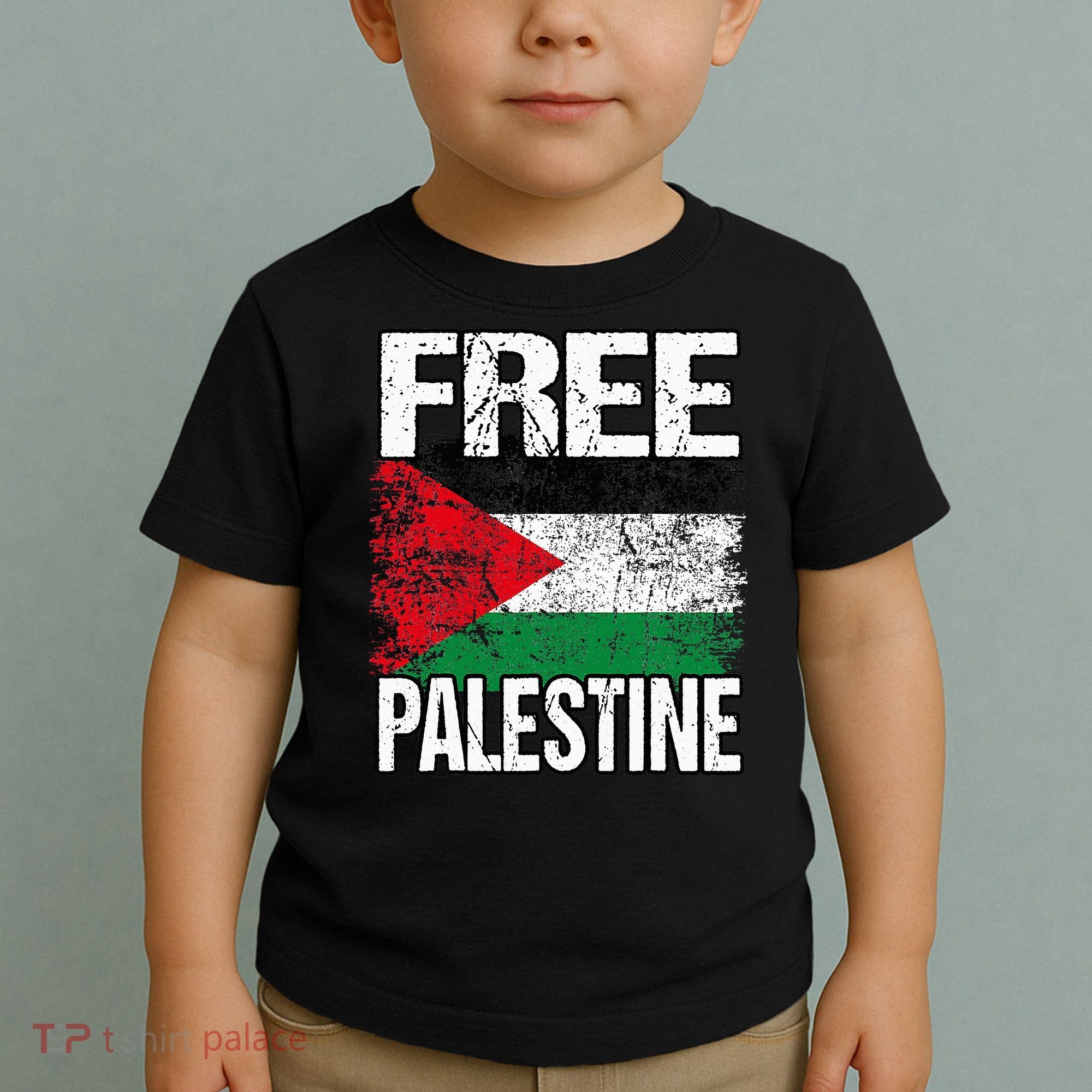 Free Palestine Flag Save Gaza Strip Palestinian Toddler T-Shirt
