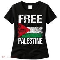 Free Palestine Flag Save Gaza Strip Palestinian Women's T-Shirt thumb 0