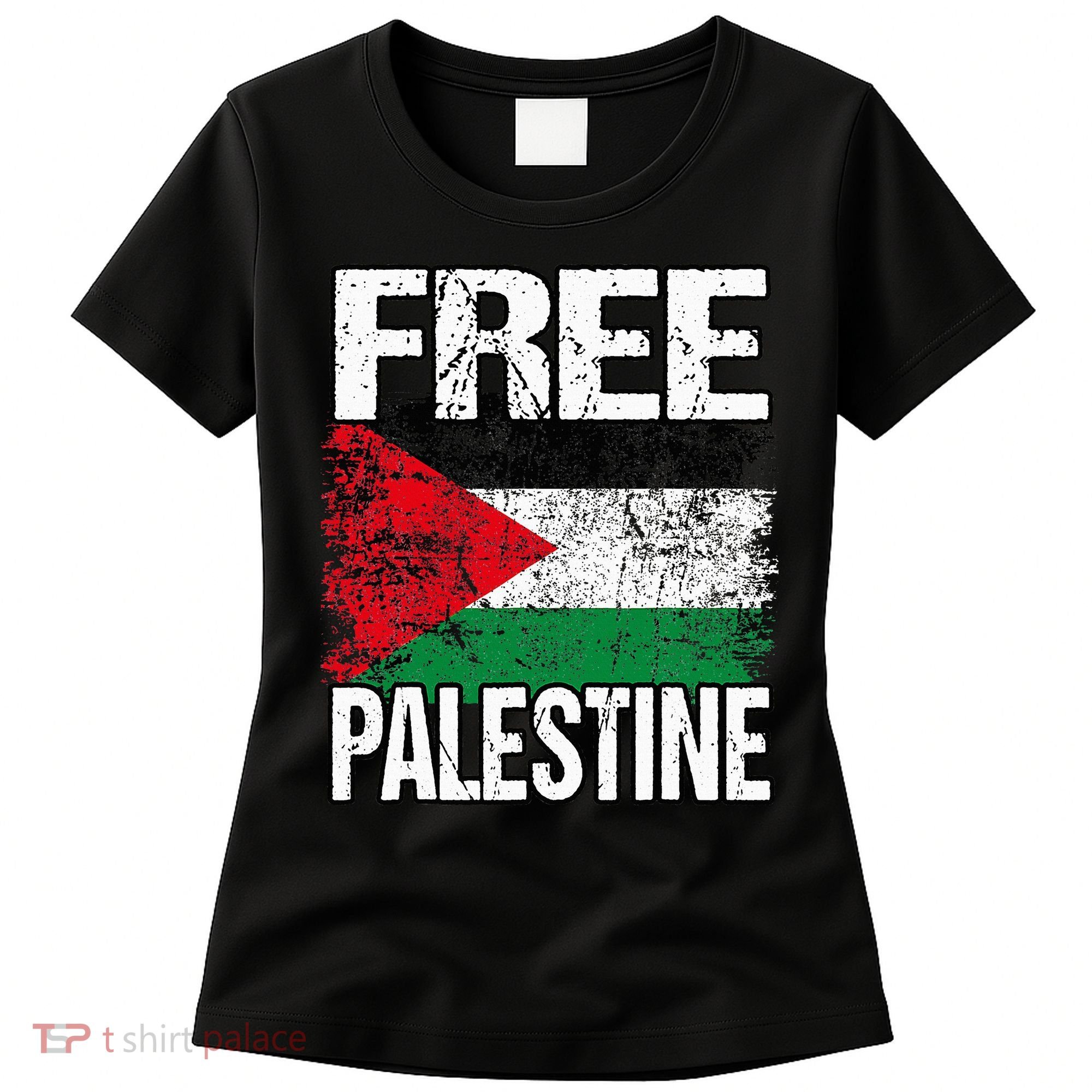 Free Palestine Flag Save Gaza Strip Palestinian Women's T-Shirt