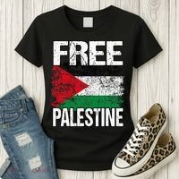Free Palestine Flag Save Gaza Strip Palestinian Women's T-Shirt thumb 3