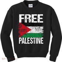 Free Palestine Flag Save Gaza Strip Palestinian Kids Sweatshirt thumb 0