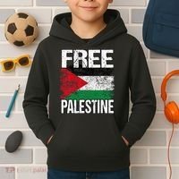 Free Palestine Flag Save Gaza Strip Palestinian Kids Hoodie thumb 2