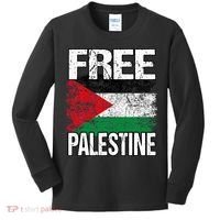 Free Palestine Flag Save Gaza Strip Palestinian Kids Long Sleeve Shirt thumb 0